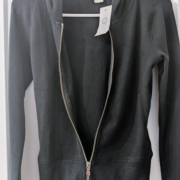 Gilly Hicks Waffle Zip-Up Hoodie Medium - Picture 4 of 7